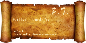 Pallai Tamás névjegykártya